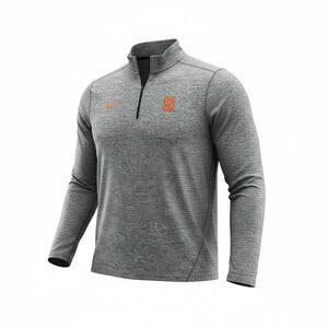 Nike Syracuse Orange Mens Dri-FIT Quarter Zip Pullover Grey Space Dye XL